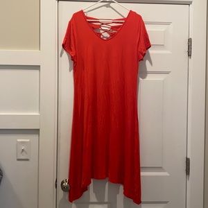 Chico’s women’s red dress short sleeve